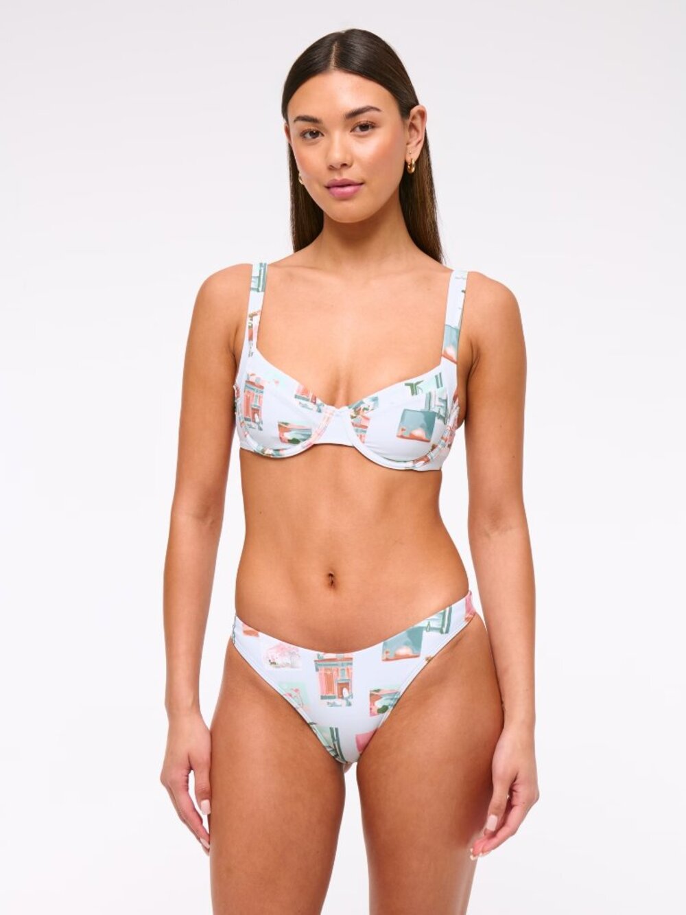 NWT Abercrombie & Fitch High Leg Cheeky Swim Bottom Size Large